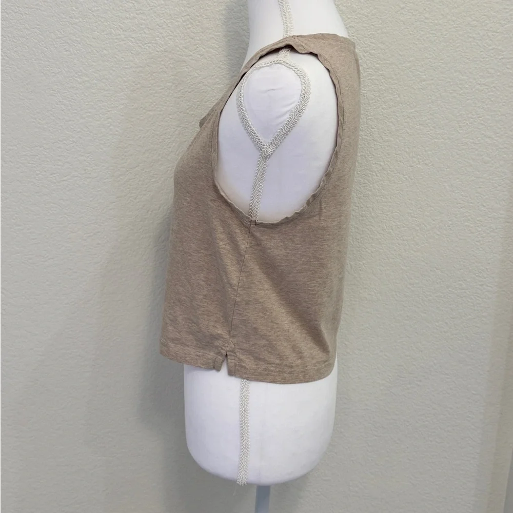 Pact Brown Scoop Neck Organic Cotton Tank Top - Picture 3 of 5
